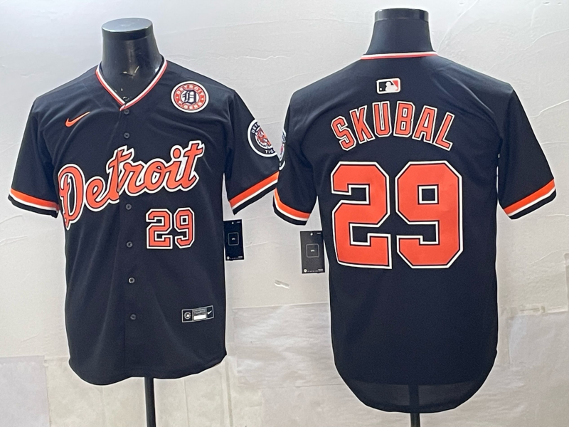 Men Detroit Tigers #29 Skubal black Game Nike MLB Jersey 2026004->->MLB Jersey